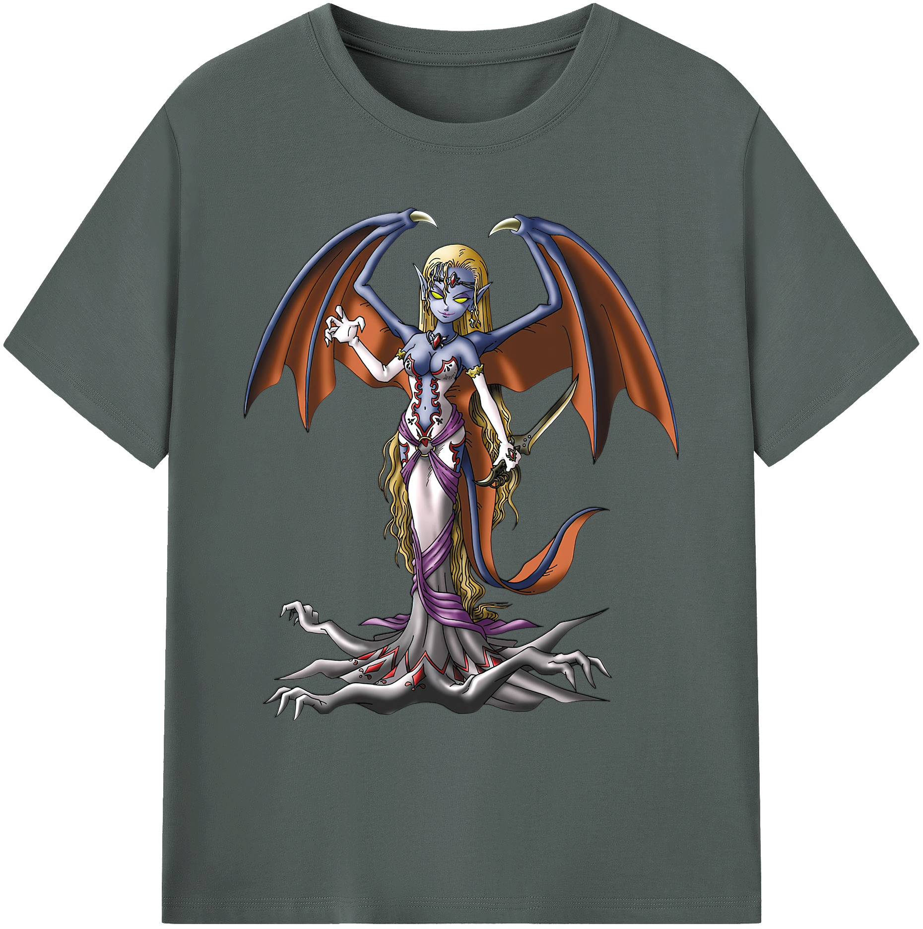 （画像用） ドラゴンクエスト Doragon Kuesuto Dragon Quest 綿100％ メンズ半袖Tシャツ｜肌触りやわらか＆通気性